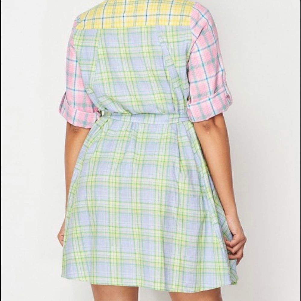 Color-block Plaid dress - Picture 2 of 5